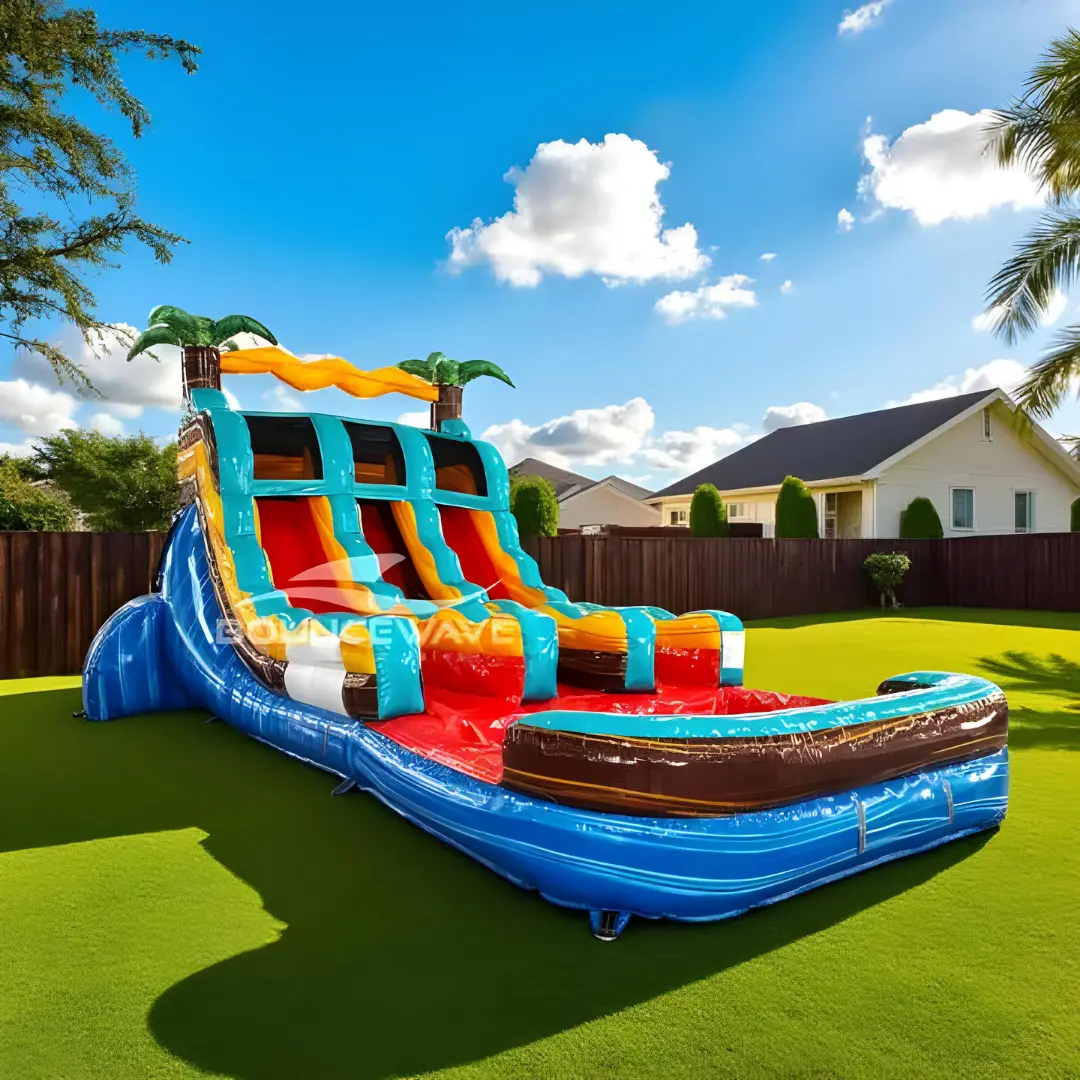15' Tropic Shock Dual Lane Water Slide